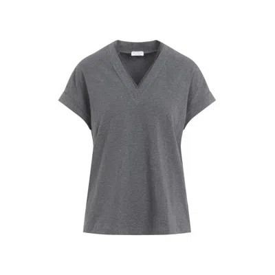 BRUNELLO CUCINELLI BRUNELLO CUCINELLI V-NECK MONILE T-SHIRT