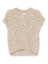 Brunello Cucinelli V-neck Open-knit Vest