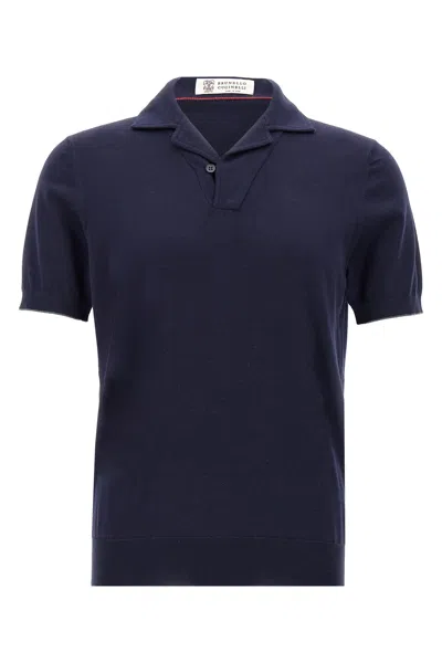 BRUNELLO CUCINELLI BRUNELLO CUCINELLI V-NECK POLO SHIRT