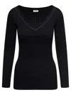 Brunello Cucinelli T-shirt  Woman Color Charcoal In Black