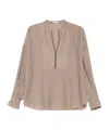 Brunello Cucinelli V-neck Shirt In Brown