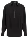 Brunello Cucinelli V-neck Shirt Monile Shirt And Blouse Black In Black