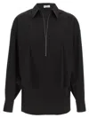 Brunello Cucinelli V-neck Shirt Monile Shirt And Blouse Black In Black