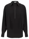 Brunello Cucinelli V-neck Shirt Monile Shirt And Blouse Black In Black