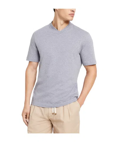 Brunello Cucinelli V-neck Short-sleeve T-shirt In Gray
