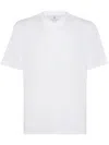 Brunello Cucinelli Men T-shirt With Faux-layering In White