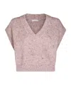 Brunello Cucinelli Ribbed-knit Top In Nude