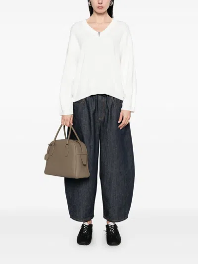 Brunello Cucinelli V-neck Sweater In 白色