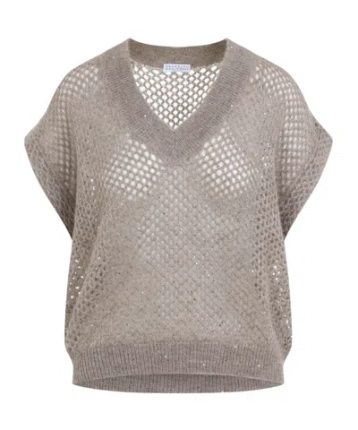 BRUNELLO CUCINELLI BRUNELLO CUCINELLI V-NECK JUMPER