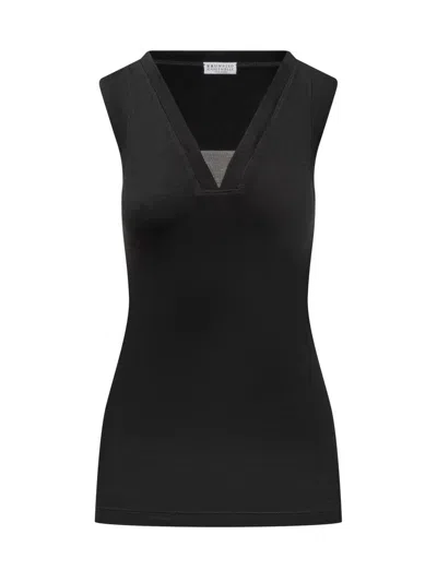Brunello Cucinelli V-neck Sweater In Black