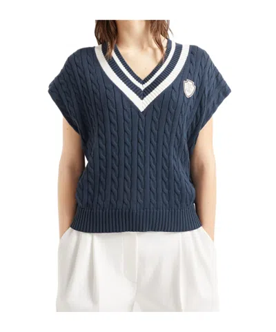 Brunello Cucinelli Cotton Vest In Blue
