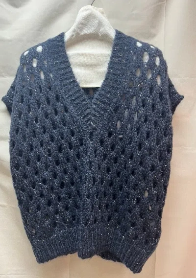 Brunello Cucinelli V-neck Sweater In Blue