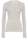 Brunello Cucinelli Light Grey Cashmere In Gray