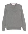 Brunello Cucinelli V-neck Sweater In Gray