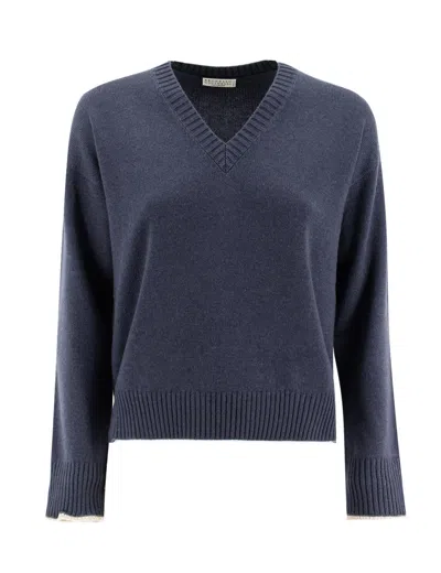 BRUNELLO CUCINELLI V NECK SWEATER