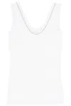 Brunello Cucinelli White Shiny Collar Top