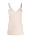 Brunello Cucinelli Stretch-cotton Tank Top In Nude
