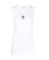Brunello Cucinelli Stretch-cotton Monili Tank Top In White