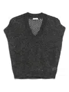 Brunello Cucinelli Grey V Neck Sweatshirt