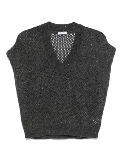 BRUNELLO CUCINELLI V-NECK TOP