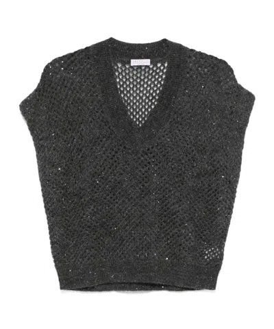 BRUNELLO CUCINELLI V-NECK TOP
