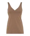 Brunello Cucinelli Jersey Top In Brown