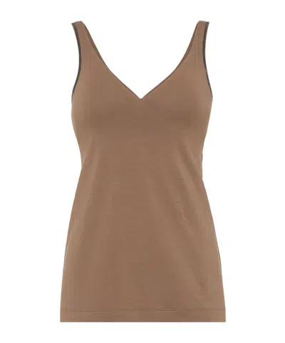 BRUNELLO CUCINELLI BRUNELLO CUCINELLI V-NECK CAMISOLE TOP