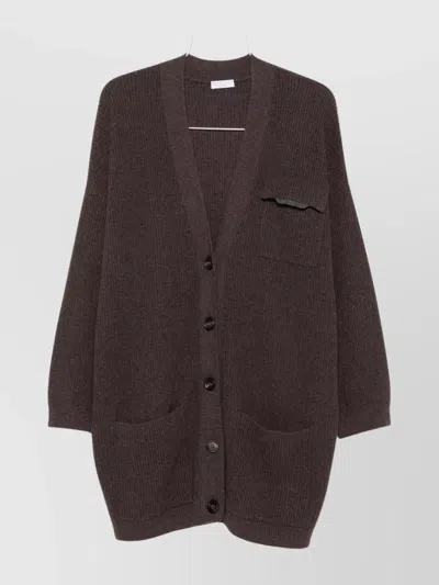 Brunello Cucinelli V-necked Cashmere Cardigan Belted Waist