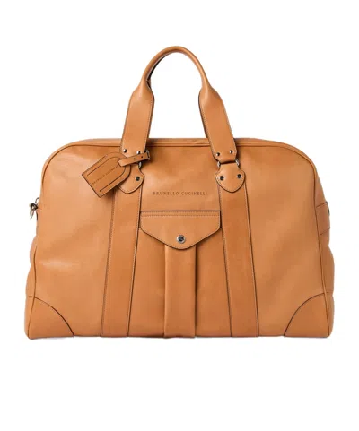 Brunello Cucinelli Vachetta Bag In Cognac