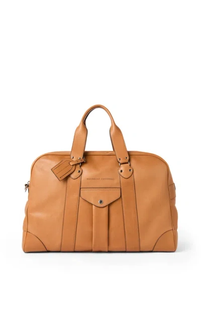 Brunello Cucinelli Vachetta Bag In Cognac
