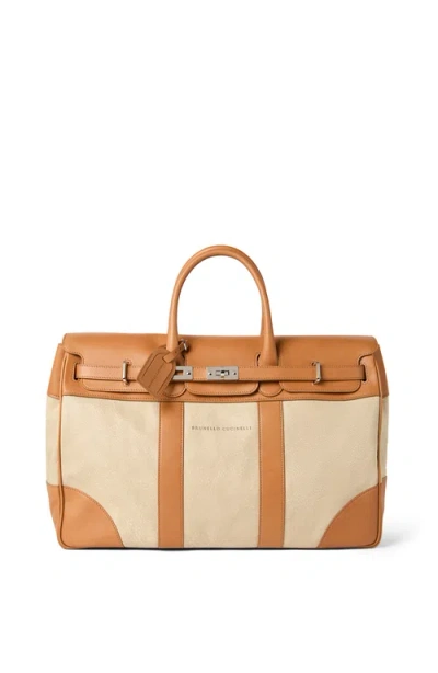 Brunello Cucinelli Vachetta Bag In Ivory