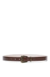 Brunello Cucinelli Vachetta Belt With Monili In Brown