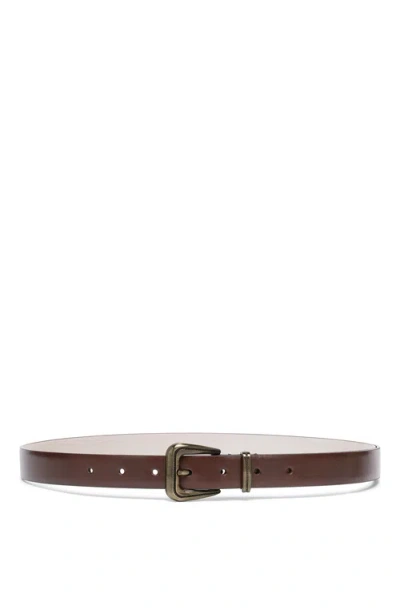 Brunello Cucinelli Vachetta Belt With Monili In Brown