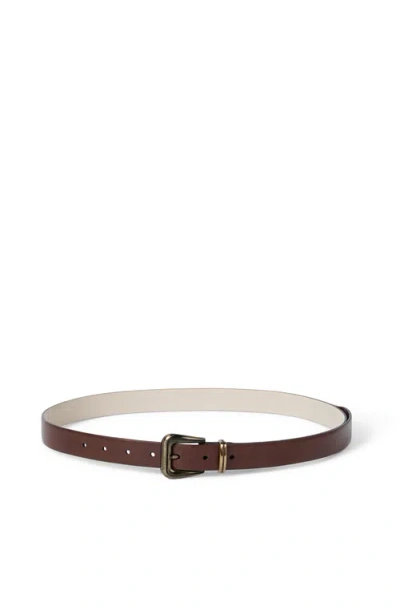 Brunello Cucinelli Vachetta Belt With Monili In Brown