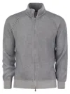Brunello Cucinelli High-neck Cashmere Cardigan In Light Blue