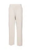 Brunello Cucinelli Vanise Sparkling Knitted Trousers In English Rib In Neutral