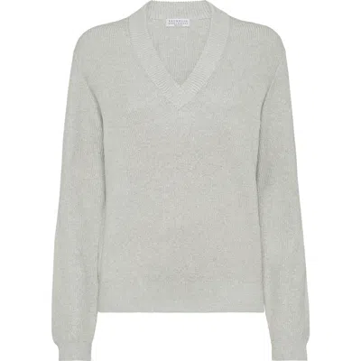 Brunello Cucinelli Vanisé Sweater In Gray