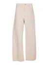 Brunello Cucinelli Loose Barrel Denim Pants With Monile In Multi