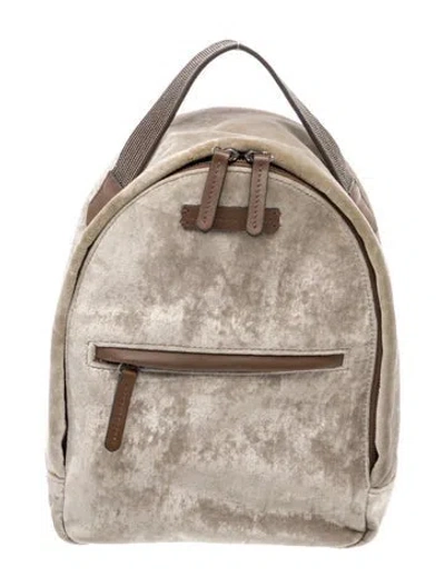 Pre-owned Brunello Cucinelli Velvet Backpack