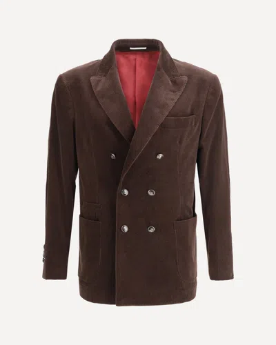 BRUNELLO CUCINELLI VELVET BLAZER JACKET