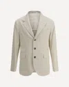 Brunello Cucinelli Velvet Blazer Jacket In Neutral