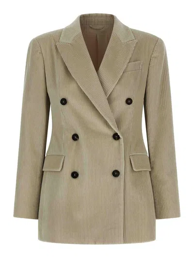 BRUNELLO CUCINELLI BLAZER - BEIS