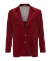 Brunello Cucinelli Sea Island Cotton-corduroy Deconstructed Blazer In Red