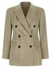 Brunello Cucinelli Corduroy Blazer With Lapel Neckline In Multi