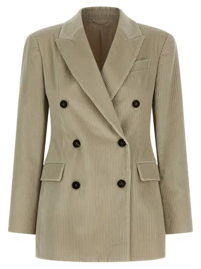 Brunello Cucinelli Velvet Blazer In Multi
