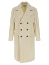 Brunello Cucinelli One-and-a-half Style Cashmere Wide Corduroy Coat In Gold