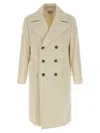 Brunello Cucinelli One-and-a-half Style Cashmere Wide Corduroy Coat In Neutral