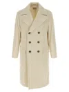 Brunello Cucinelli One-and-a-half Style Cashmere Wide Corduroy Coat In Neutral