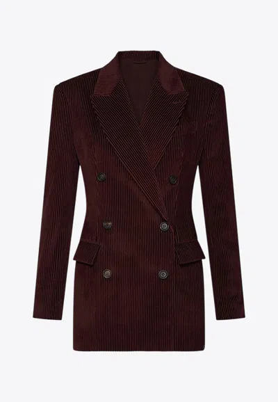 BRUNELLO CUCINELLI VELVET DOUBLE-BREASTED JACKET