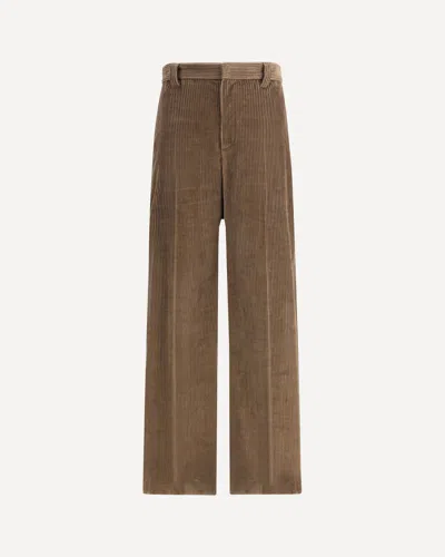 Brunello Cucinelli Velvet Pants In Brown